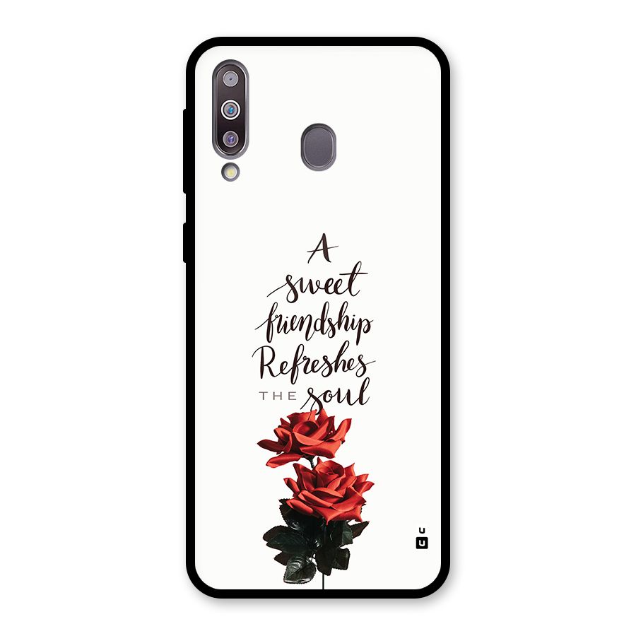 Sweet Friendship Glass Back Case for Galaxy M30