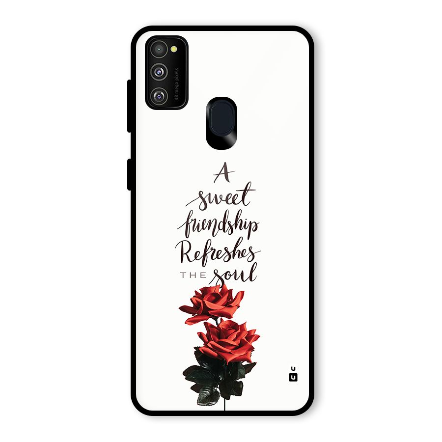 Sweet Friendship Glass Back Case for Galaxy M30s