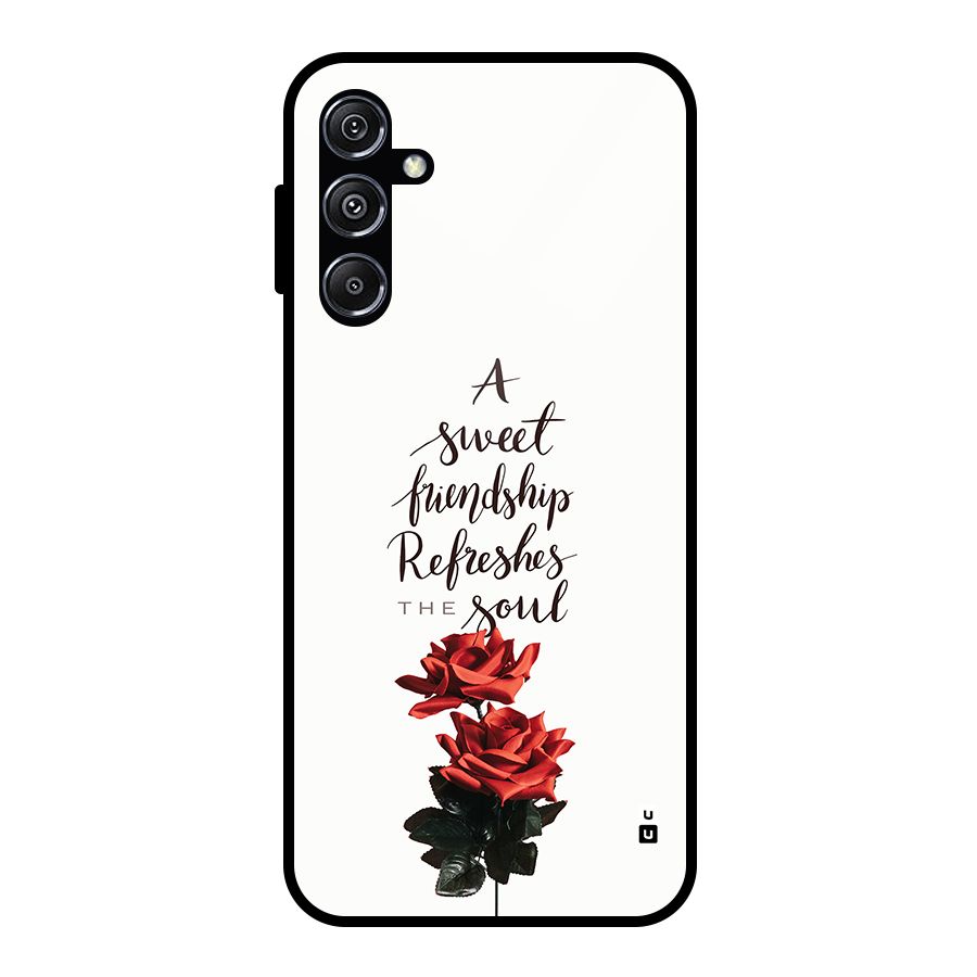 Sweet Friendship Glass Back Case for Galaxy M34 5G