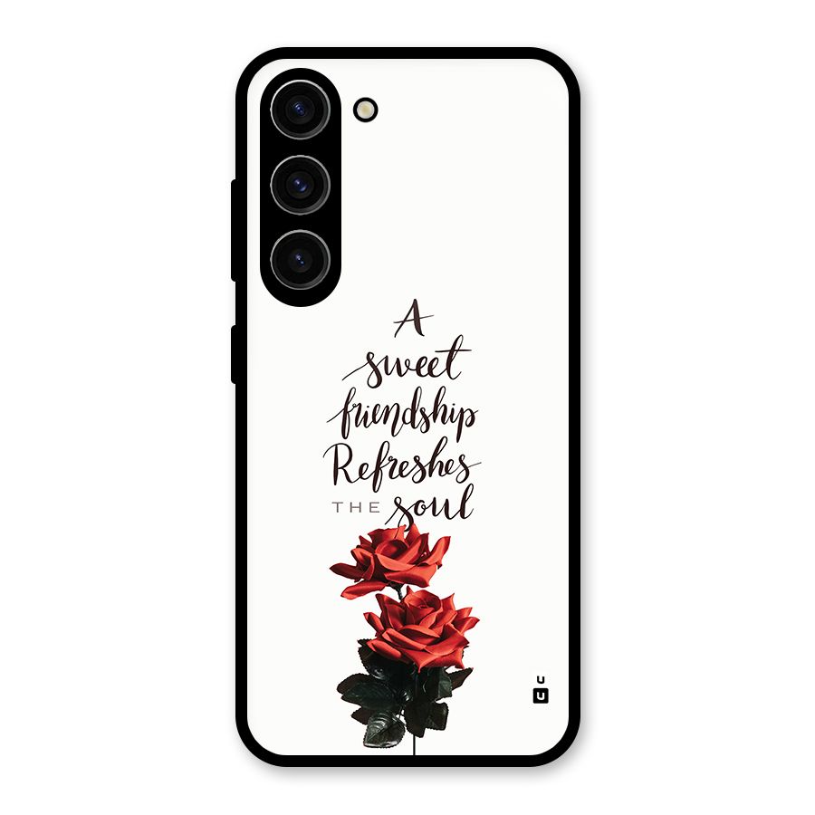 Sweet Friendship Glass Back Case for Galaxy S23