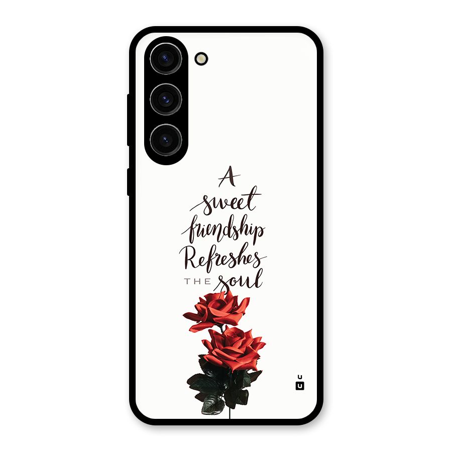 Sweet Friendship Glass Back Case for Galaxy S23 Plus