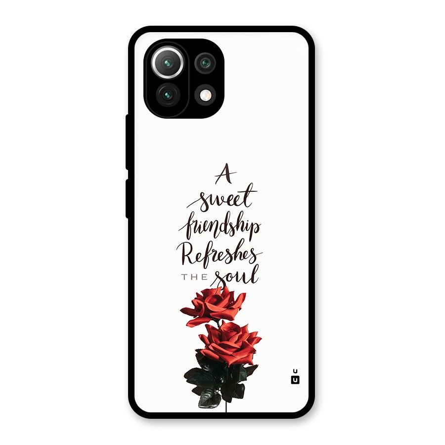 Sweet Friendship Glass Back Case for Mi 11 Lite