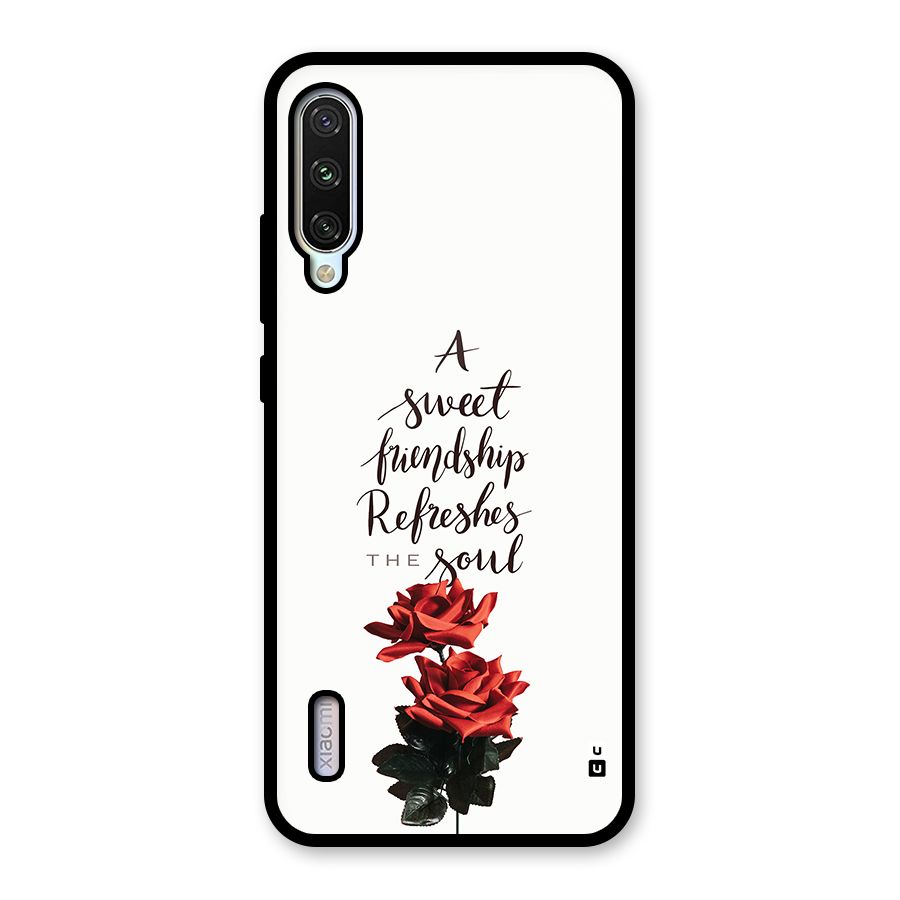 Sweet Friendship Glass Back Case for Mi A3