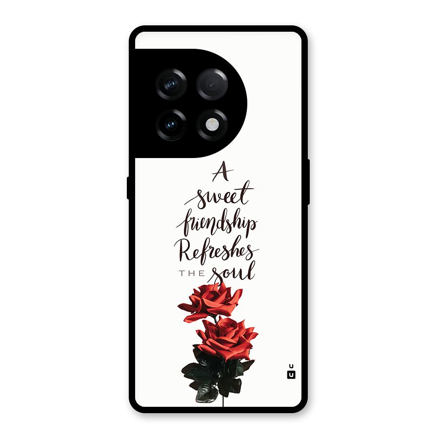 Sweet Friendship Glass Back Case for OnePlus 11R