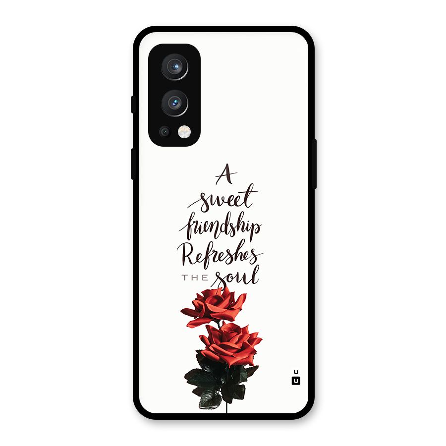 Sweet Friendship Glass Back Case for OnePlus Nord 2 5G