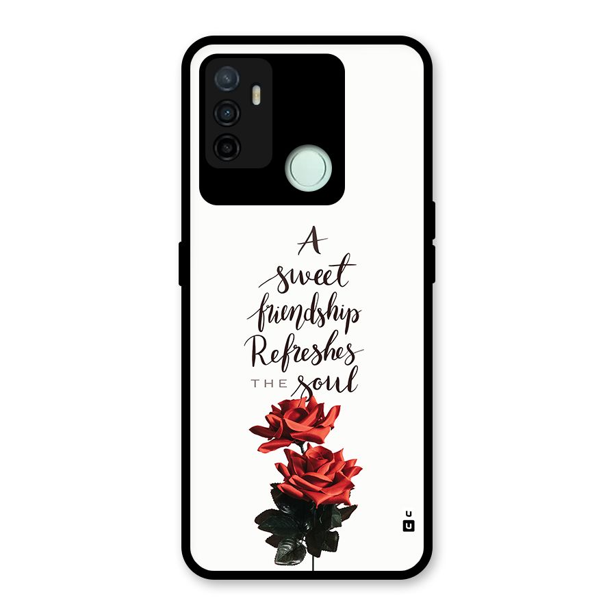 Sweet Friendship Glass Back Case for Oppo A53