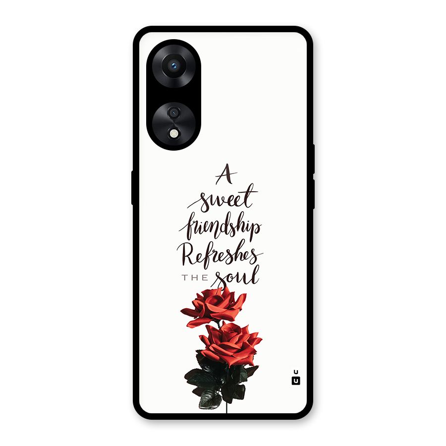 Sweet Friendship Glass Back Case for Oppo A78