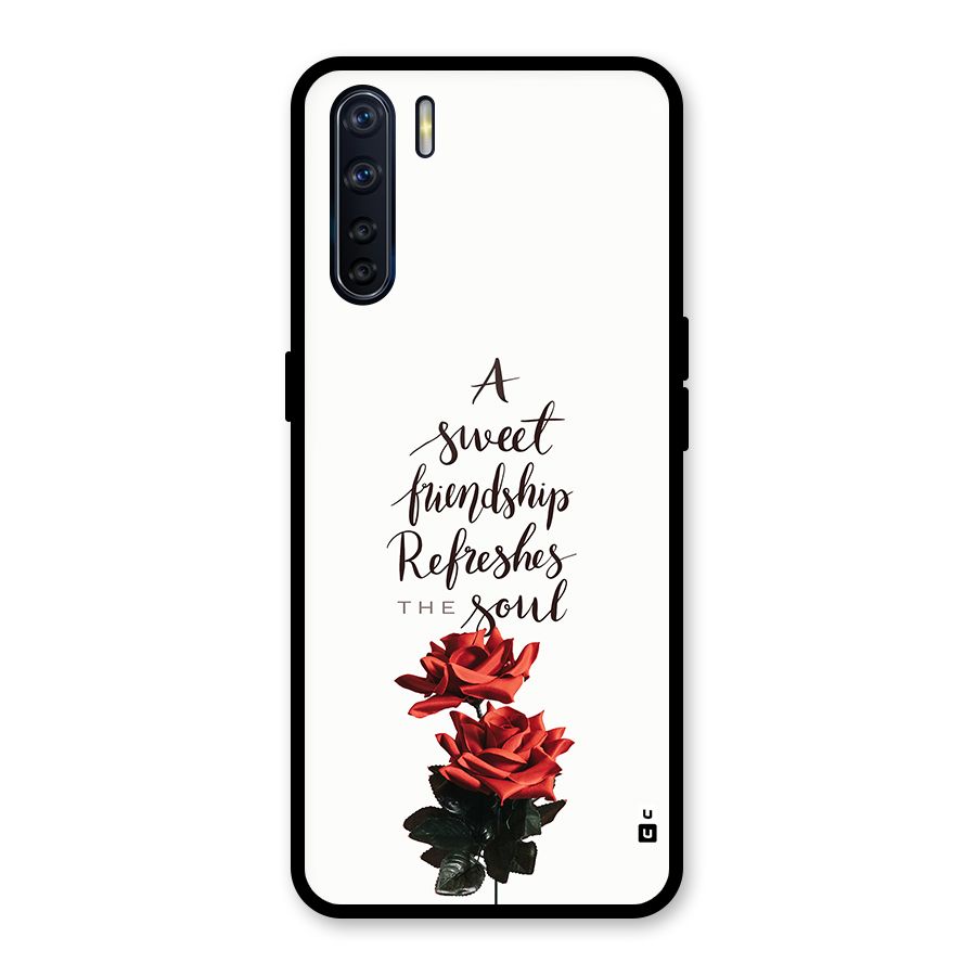 Sweet Friendship Glass Back Case for Oppo F15