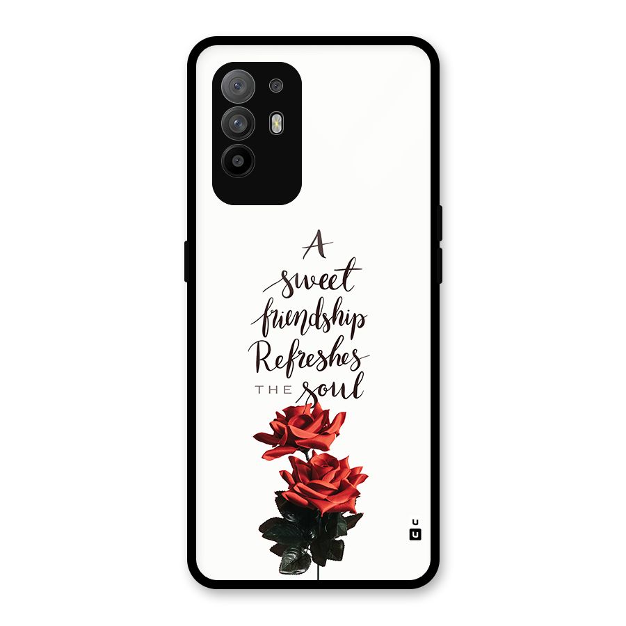 Sweet Friendship Glass Back Case for Oppo F19 Pro Plus 5G