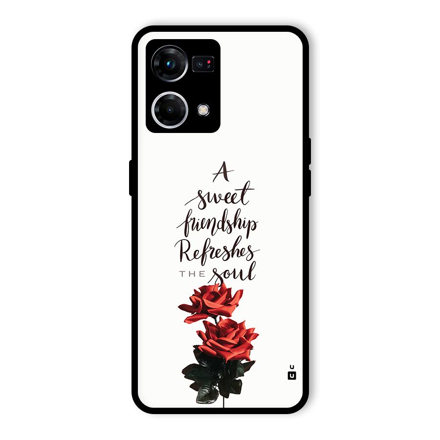 Sweet Friendship Glass Back Case for Oppo F21 Pro 4G