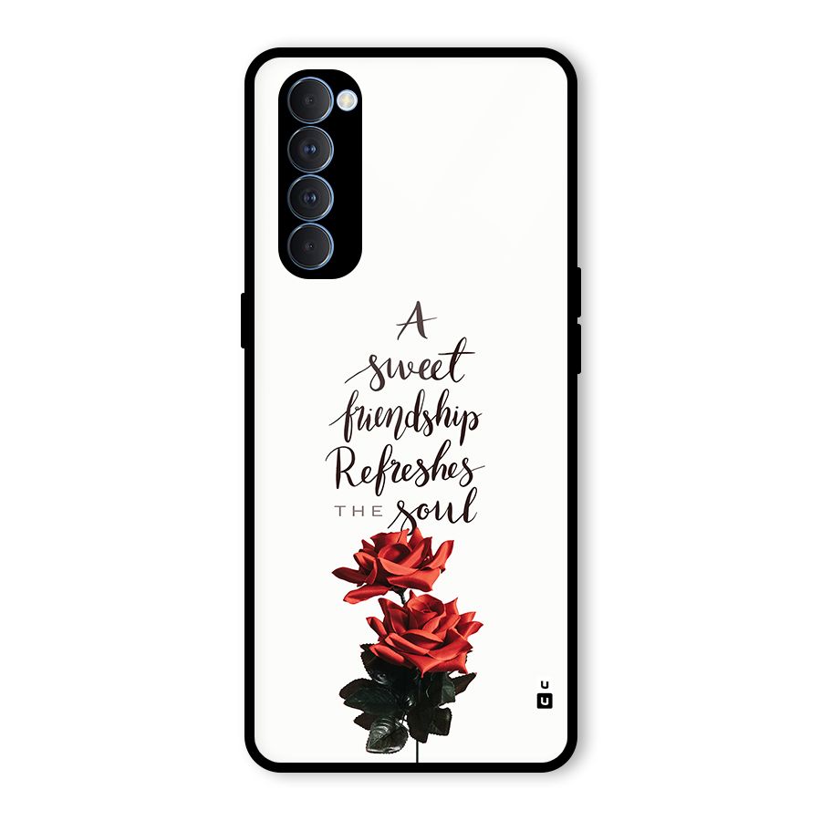 Sweet Friendship Glass Back Case for Oppo Reno4 Pro