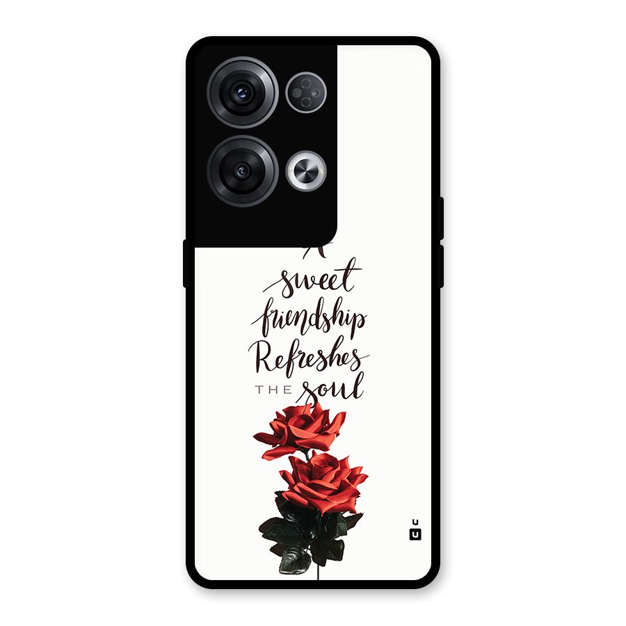 Sweet Friendship Glass Back Case for Oppo Reno8 Pro 5G