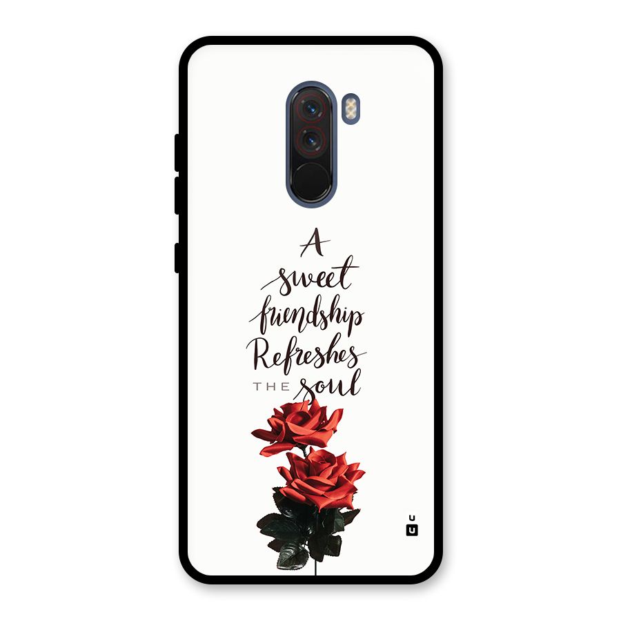 Sweet Friendship Glass Back Case for Poco F1
