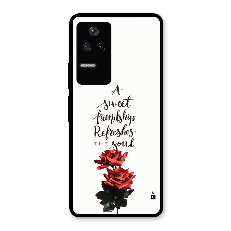 Sweet Friendship Glass Back Case for Poco F4 5G