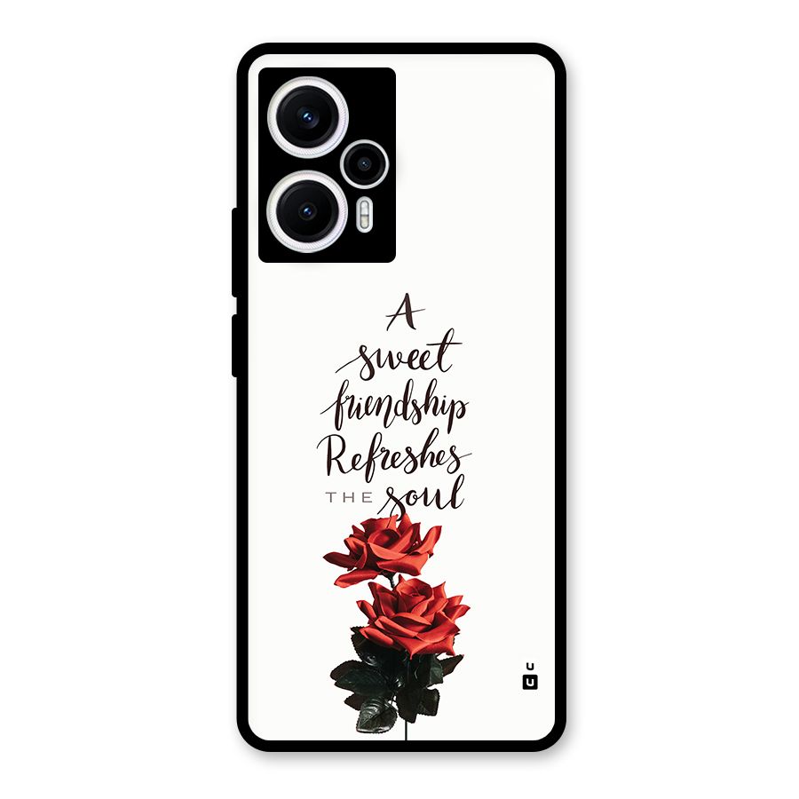 Sweet Friendship Glass Back Case for Poco F5