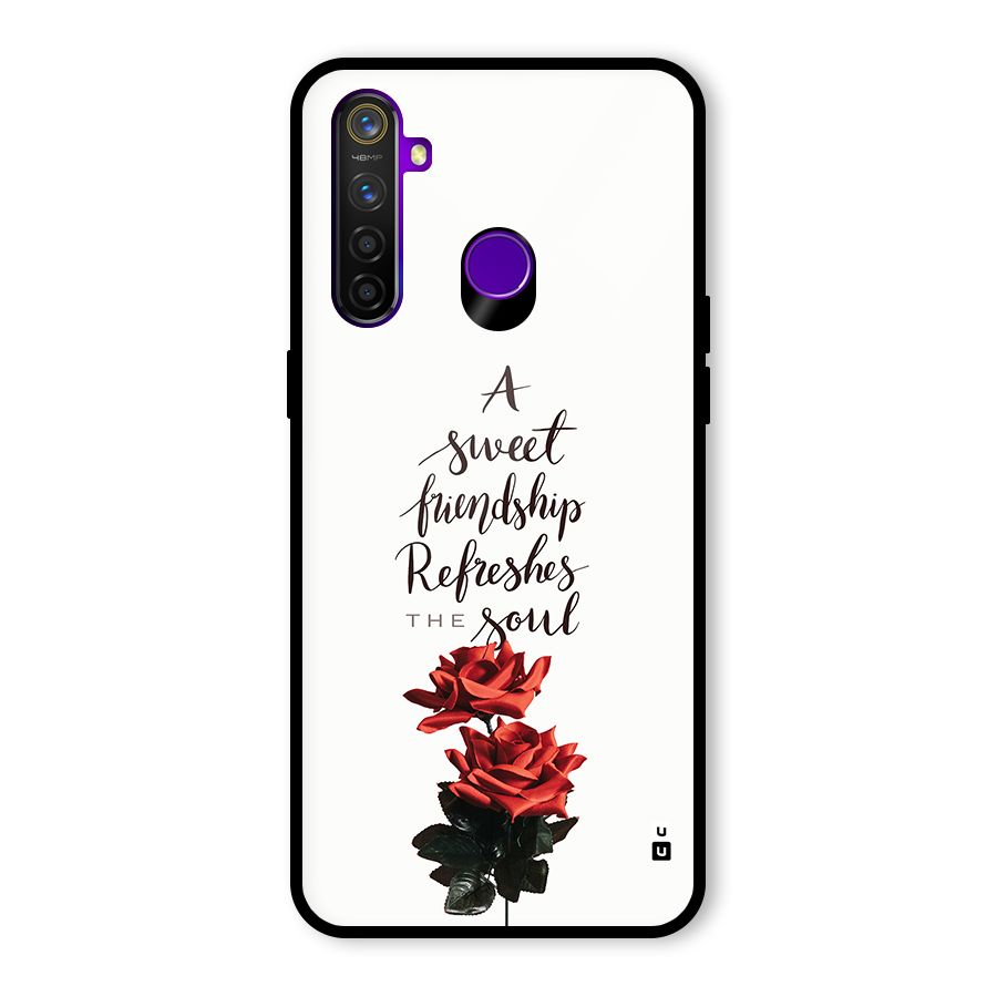 Sweet Friendship Glass Back Case for Realme 5 Pro