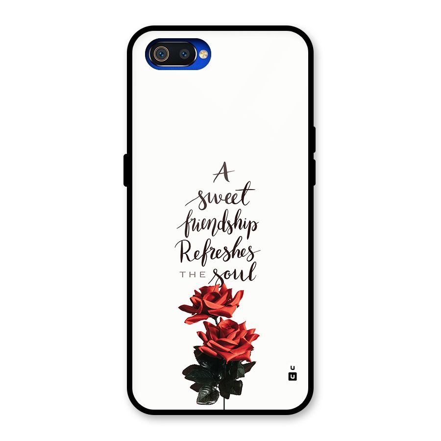 Sweet Friendship Glass Back Case for Realme C2