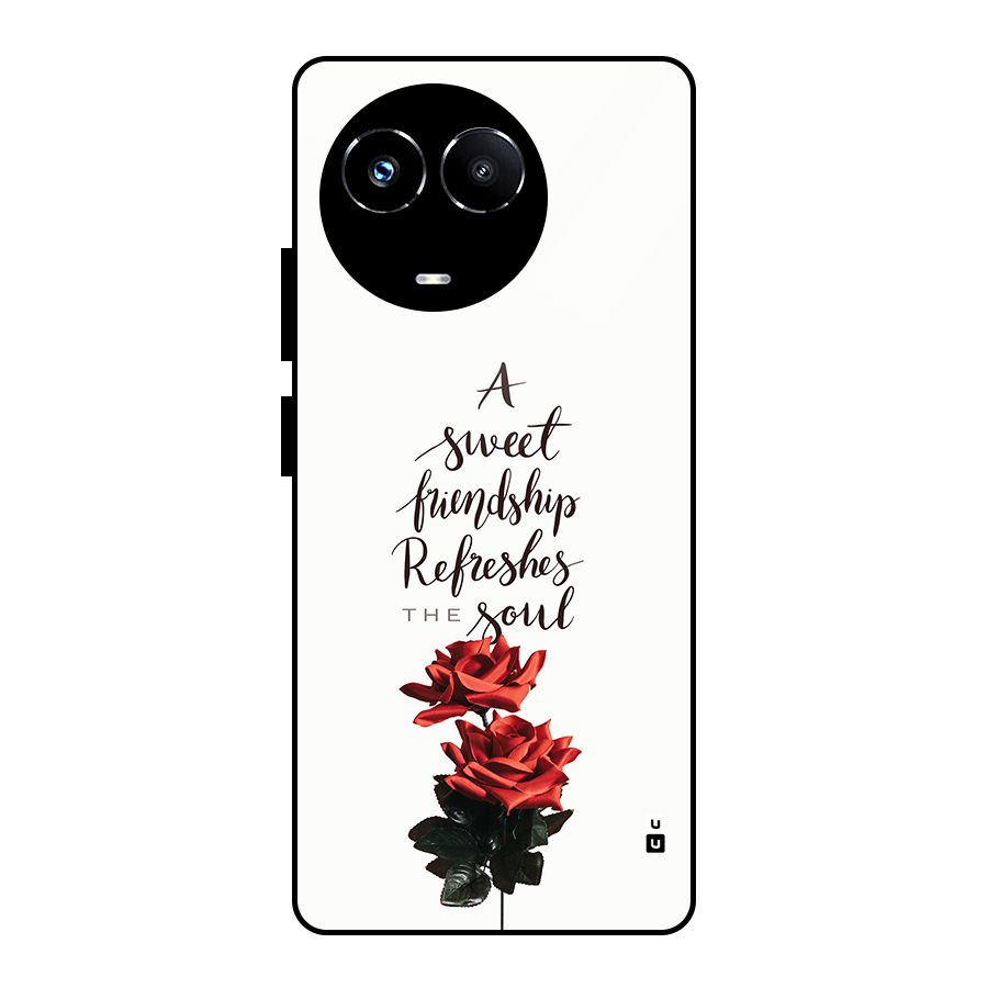 Sweet Friendship Glass Back Case for Realme Narzo 60X