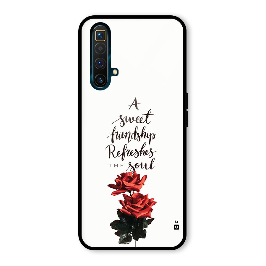 Sweet Friendship Glass Back Case for Realme X3 SuperZoom