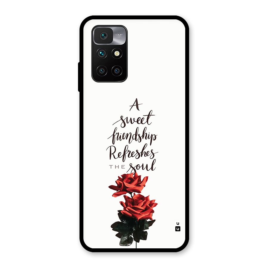 Sweet Friendship Glass Back Case for Redmi 10 Prime