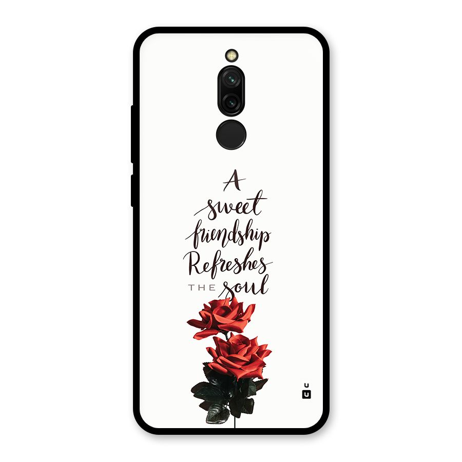 Sweet Friendship Glass Back Case for Redmi 8