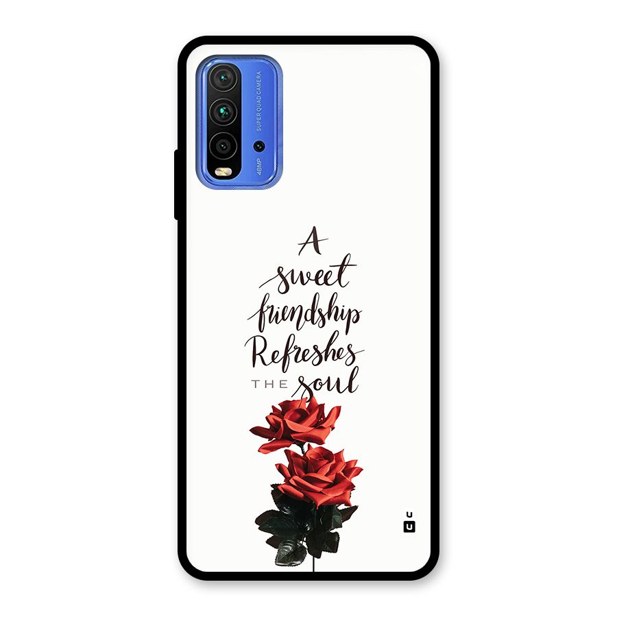 Sweet Friendship Glass Back Case for Redmi 9 Power