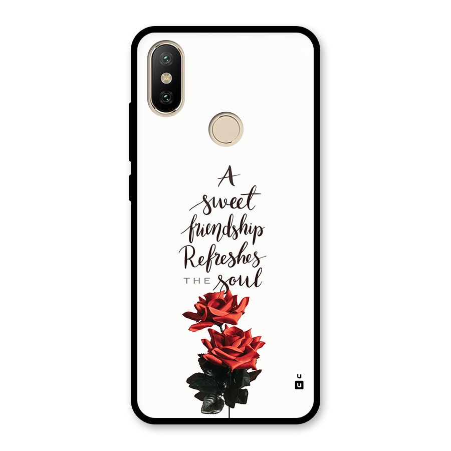 Sweet Friendship Glass Back Case for Redmi A2