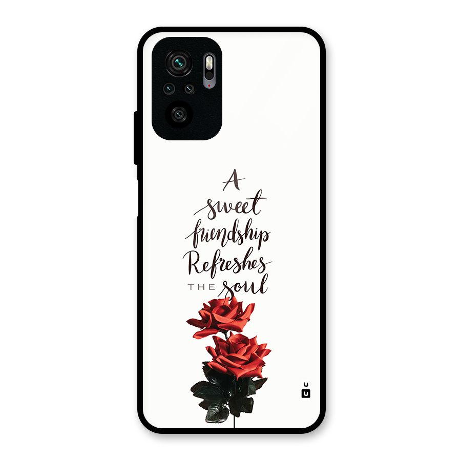 Sweet Friendship Glass Back Case for Redmi Note 10