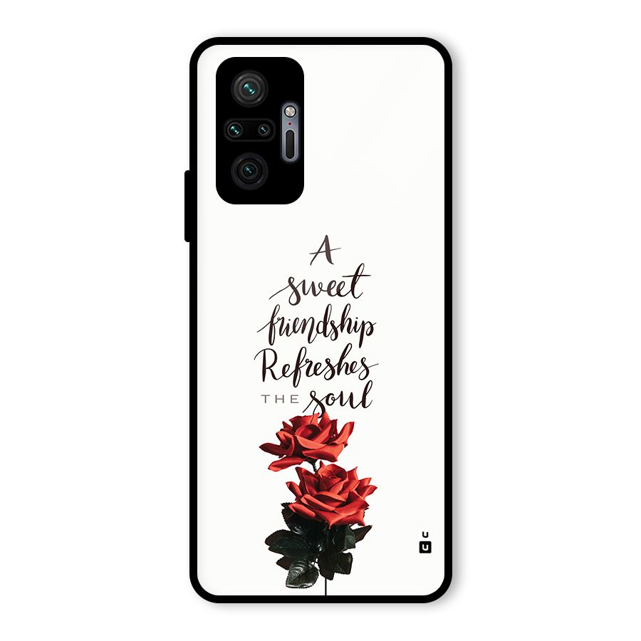 Sweet Friendship Glass Back Case for Redmi Note 10 Pro Max