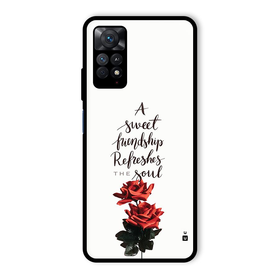 Sweet Friendship Glass Back Case for Redmi Note 11 Pro