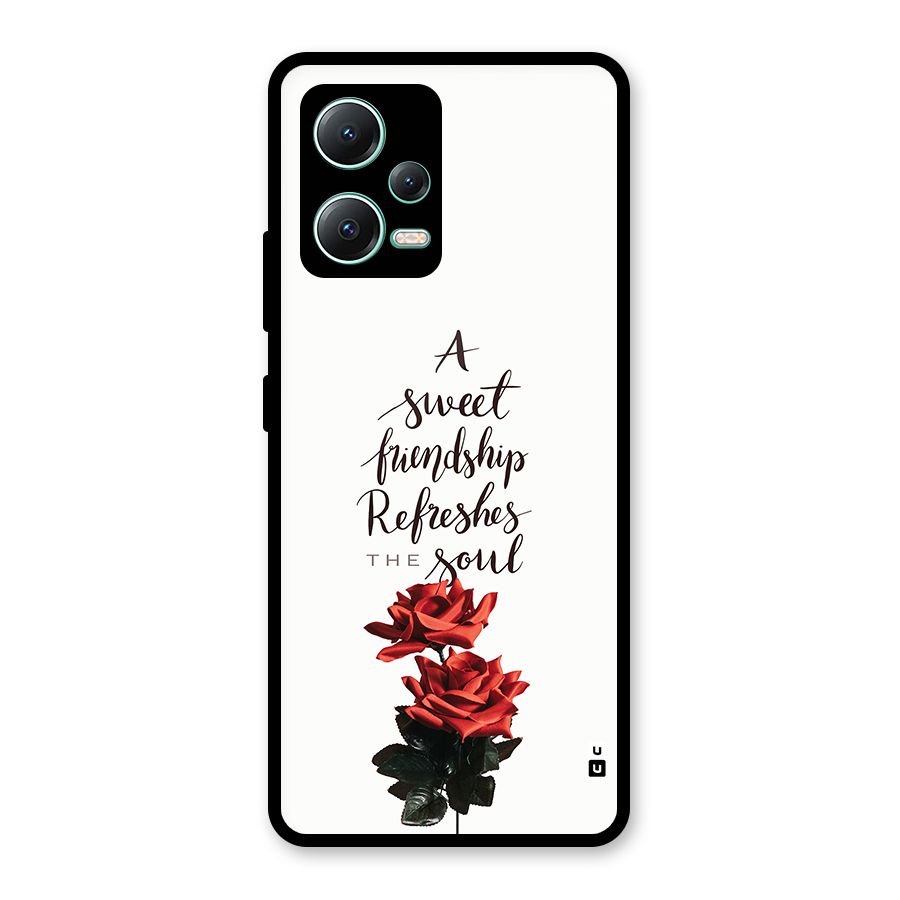 Sweet Friendship Glass Back Case for Redmi Note 12 5G