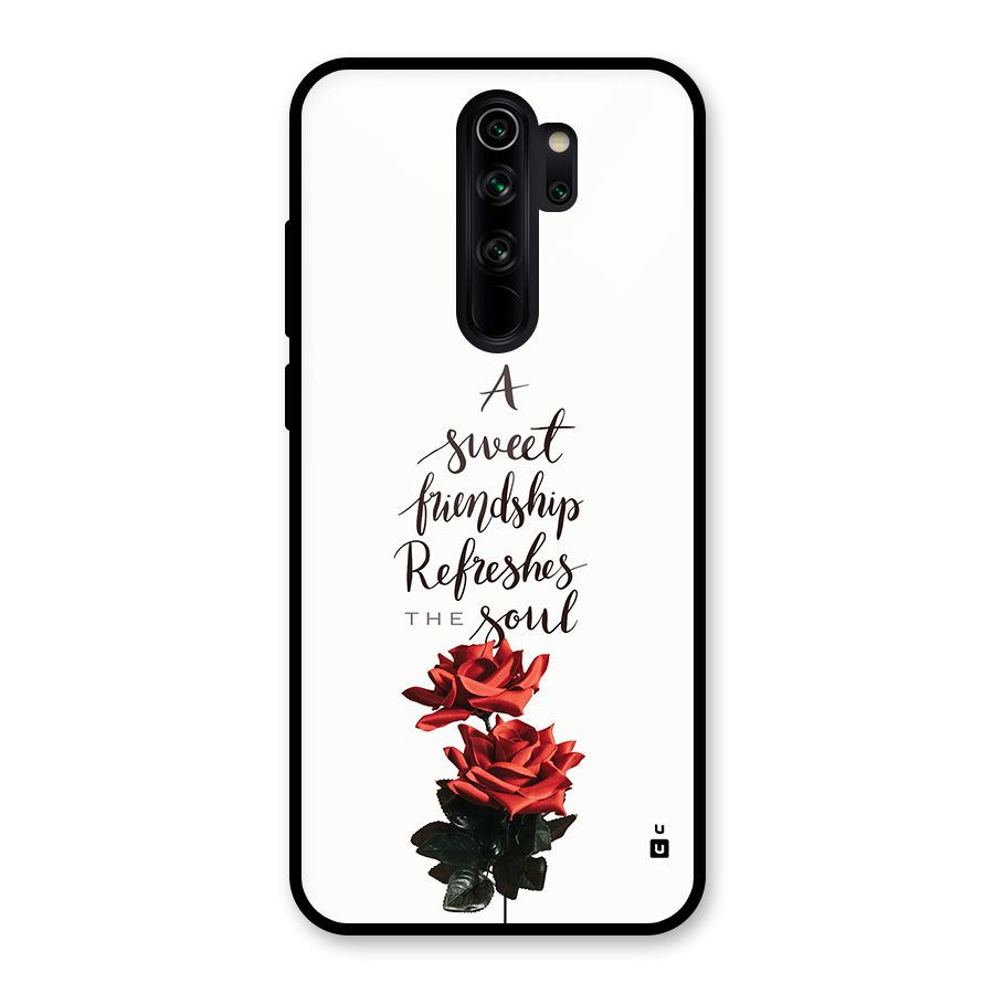 Sweet Friendship Glass Back Case for Redmi Note 8 Pro