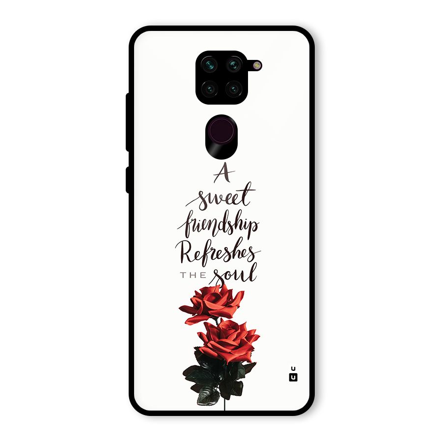 Sweet Friendship Glass Back Case for Redmi Note 9