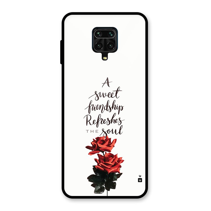 Sweet Friendship Glass Back Case for Redmi Note 9 Pro