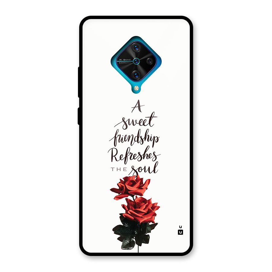 Sweet Friendship Glass Back Case for Vivo S1 Pro