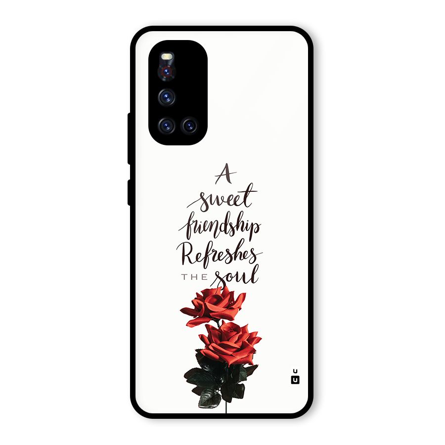 Sweet Friendship Glass Back Case for Vivo V19