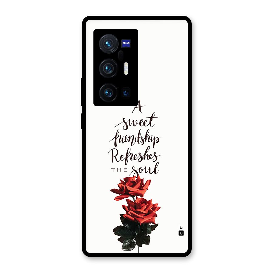 Sweet Friendship Glass Back Case for Vivo X70 Pro Plus
