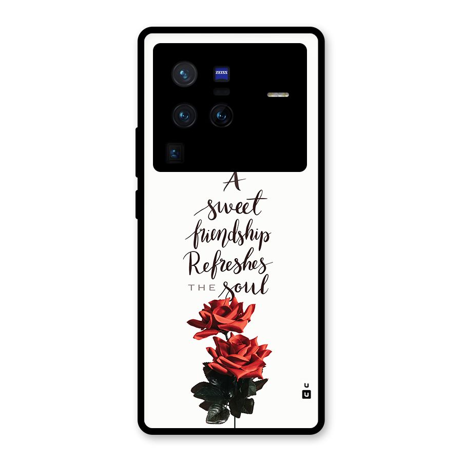 Sweet Friendship Glass Back Case for Vivo X80 Pro