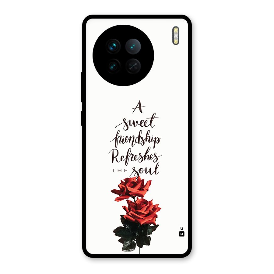 Sweet Friendship Glass Back Case for Vivo X90