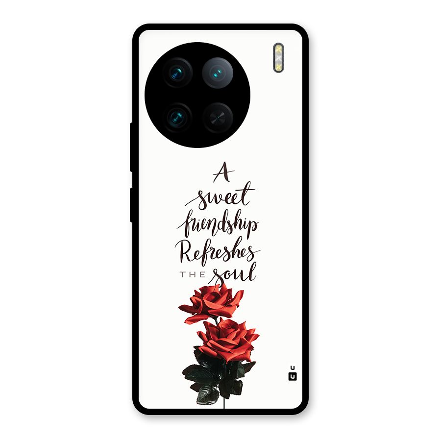 Sweet Friendship Glass Back Case for Vivo X90 Pro
