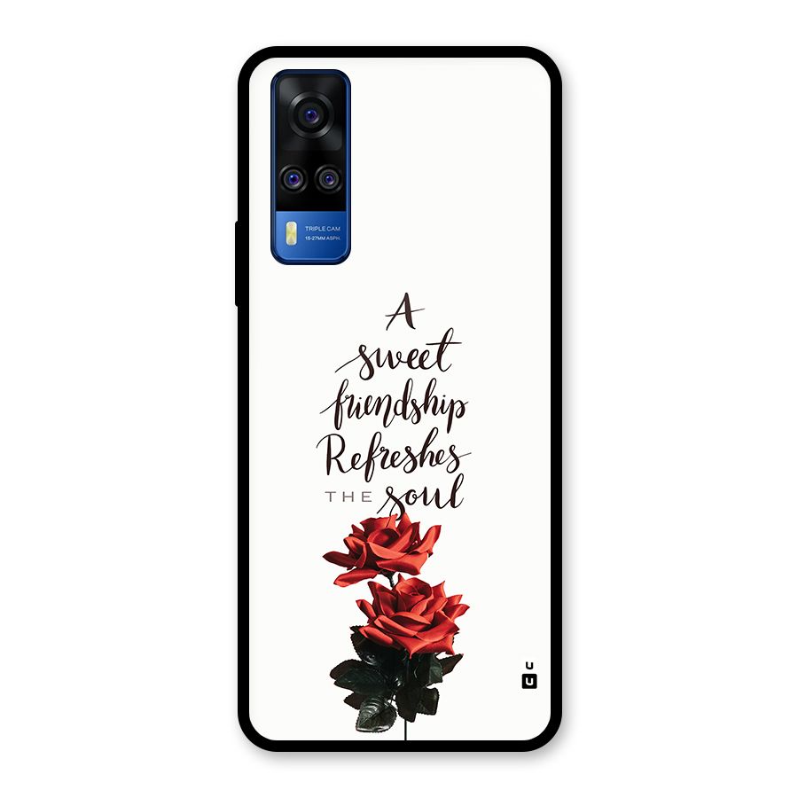 Sweet Friendship Glass Back Case for Vivo Y31
