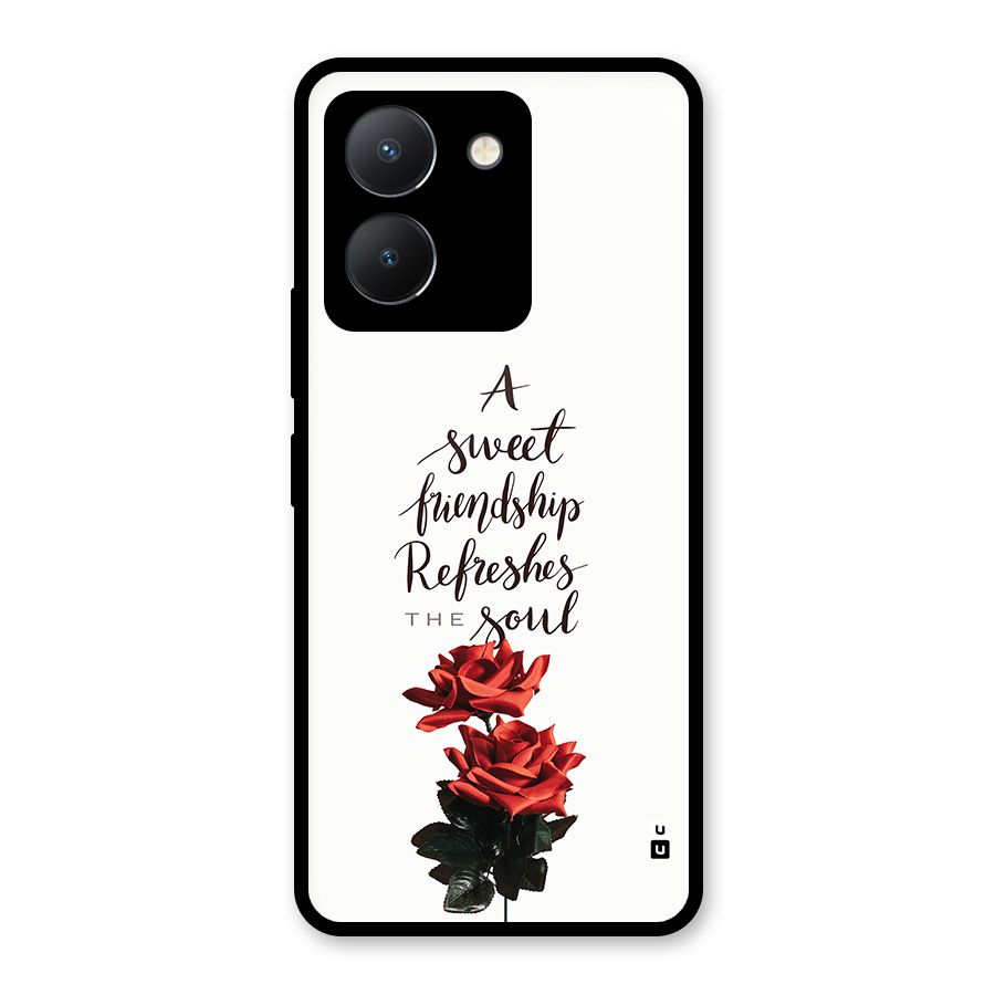 Sweet Friendship Glass Back Case for Vivo Y36