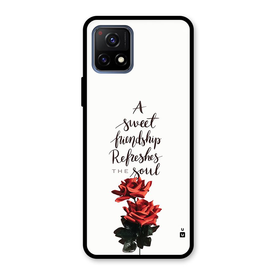 Sweet Friendship Glass Back Case for Vivo Y72 5G