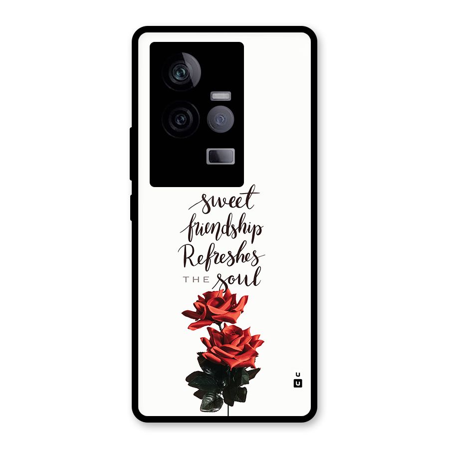 Sweet Friendship Glass Back Case for Vivo iQOO 11 5G