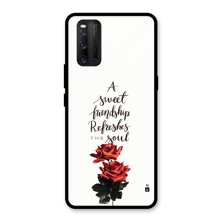 Sweet Friendship Glass Back Case for Vivo iQOO 3
