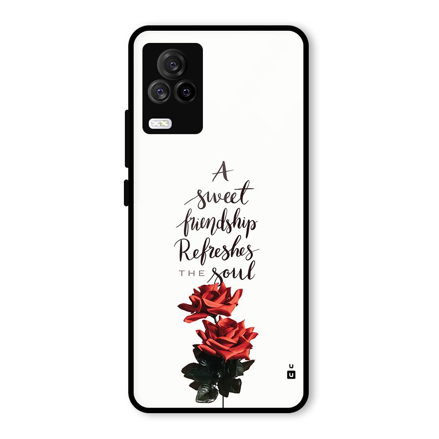 Sweet Friendship Glass Back Case for Vivo iQOO 7 Legend 5G