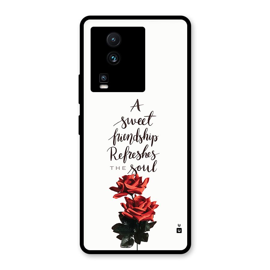 Sweet Friendship Glass Back Case for Vivo iQOO Neo 7