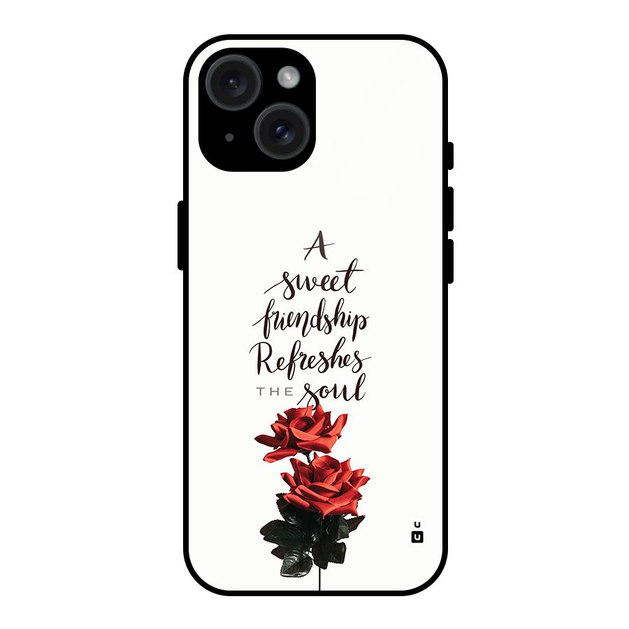 Sweet Friendship Glass Back Case for iPhone 15