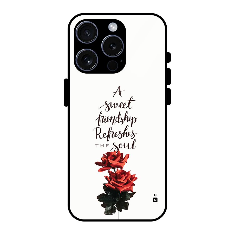 Sweet Friendship Glass Back Case for iPhone 15 Pro