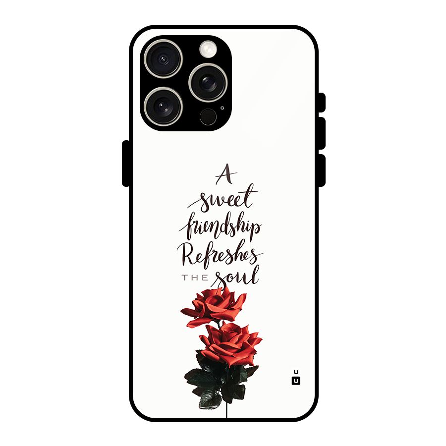 Sweet Friendship Glass Back Case for iPhone 15 Pro Max